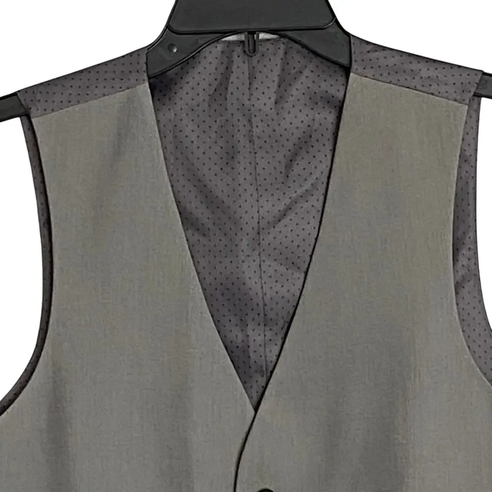 Alfani Tuxedo Vest Men's Small Slim Fit Stretch Fabric Grey & Black NWT